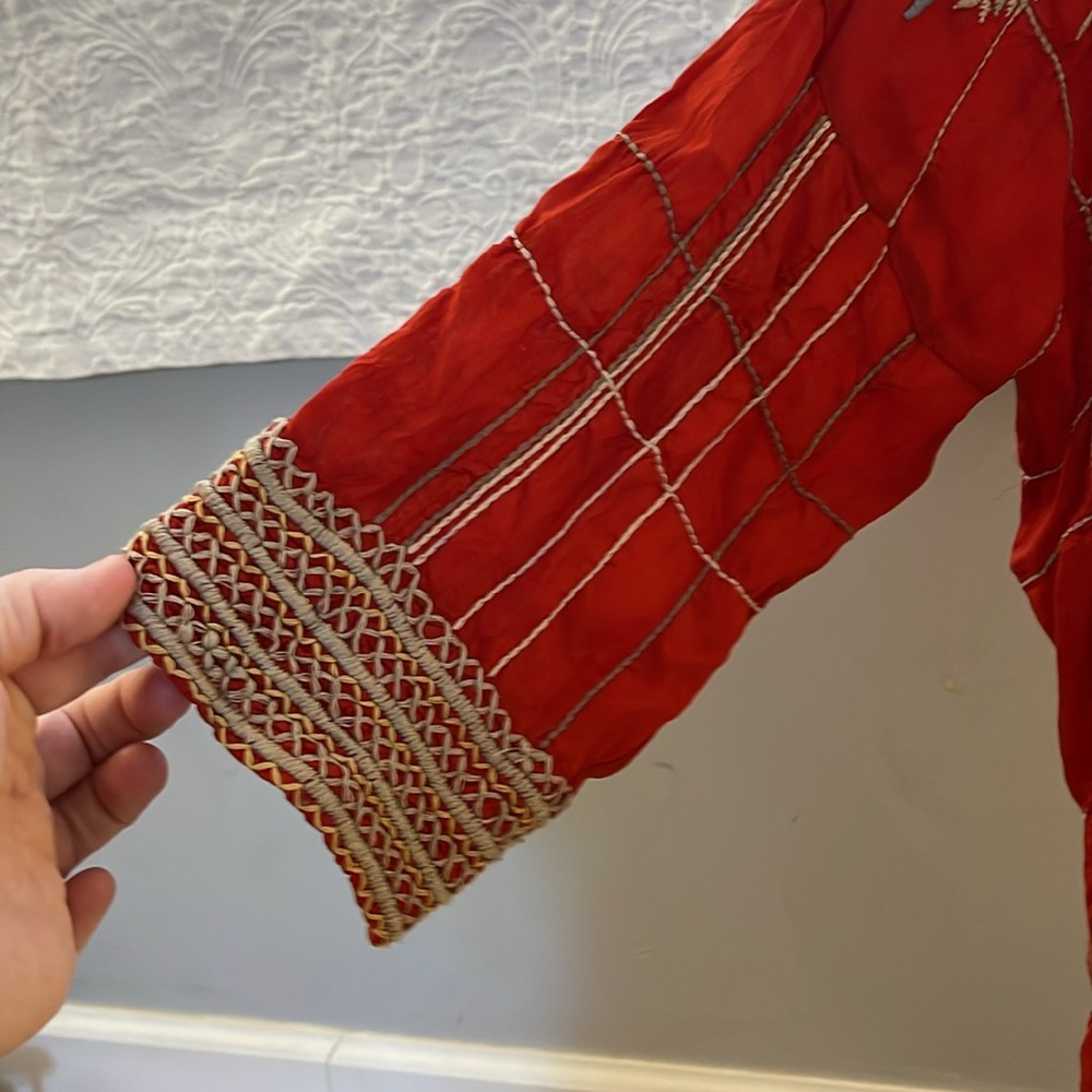Johnny Was Embroidered Red Women's Top - Picture 7 of 11